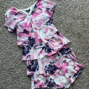Size Small Petite Floral Ruffle Dress